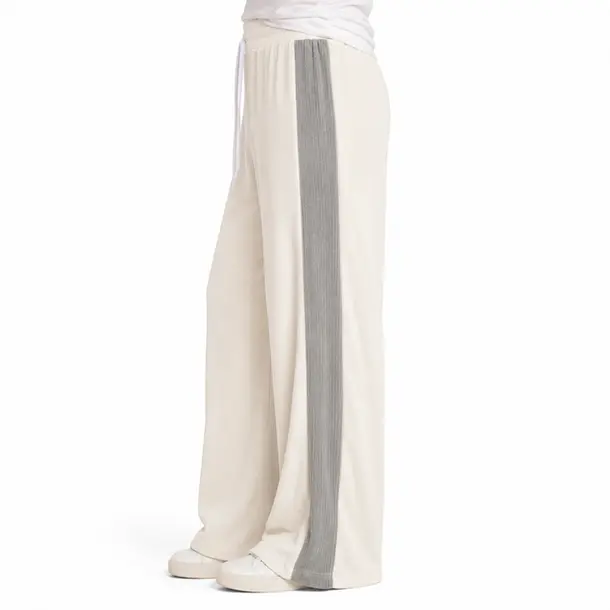 Calça Feminina Pantalona Tricô Mousse .27200027 Off White