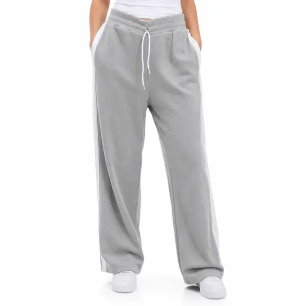 Calça Feminina Pantalona Tricô Mousse .27200027 Cinza
