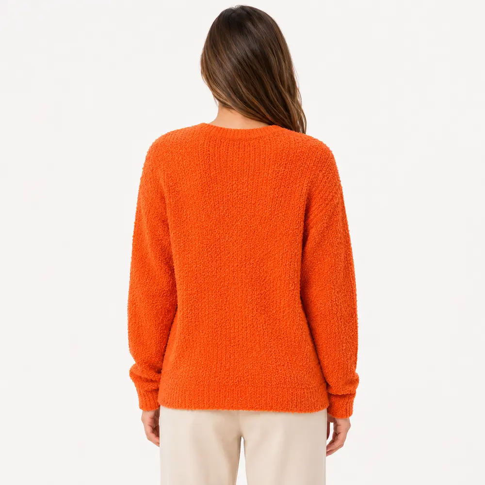Suéter Feminino Tricô Bouclé Com Brilho .87110016