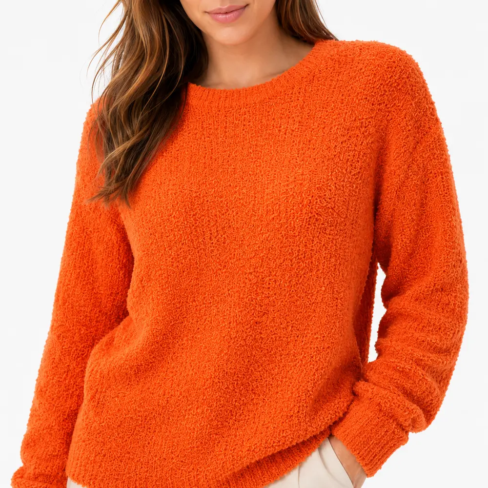 Suéter Feminino Tricô Bouclé Com Brilho .87110016