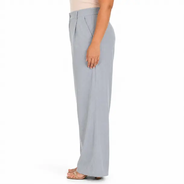 Calça Feminina Pantalona Alfaiataria .A52166C Cinza