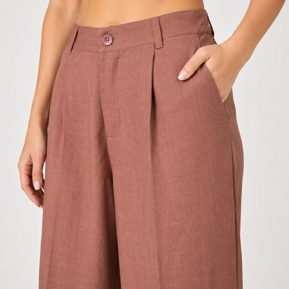 Calça Feminina Pantalona Alfaiataria .A52166C