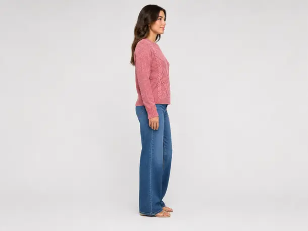 Suéter Feminino Manga Longa Mousse .CJD13 Rosa