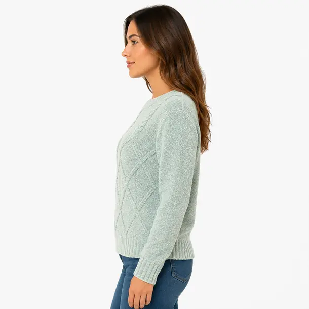 Suéter Feminino Manga Longa Mousse .CJD13 Verde