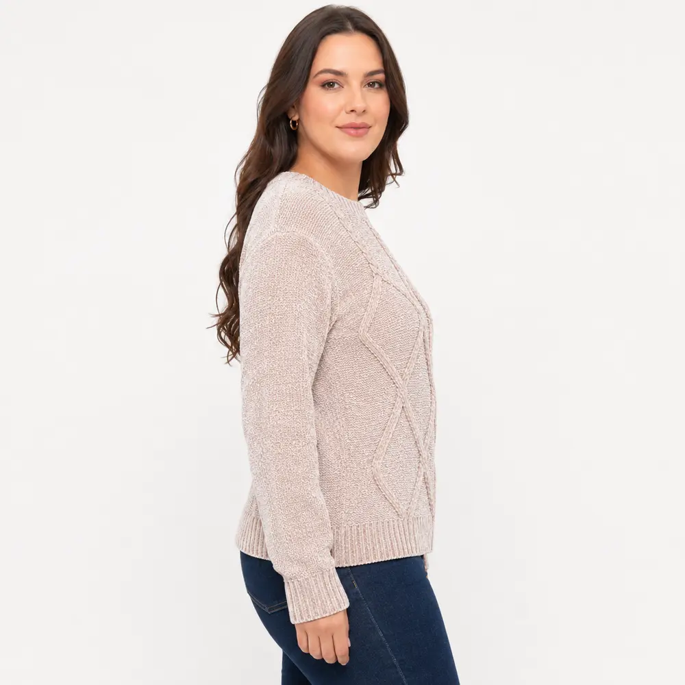 Suéter Feminino Manga Longa Mousse .CJD13