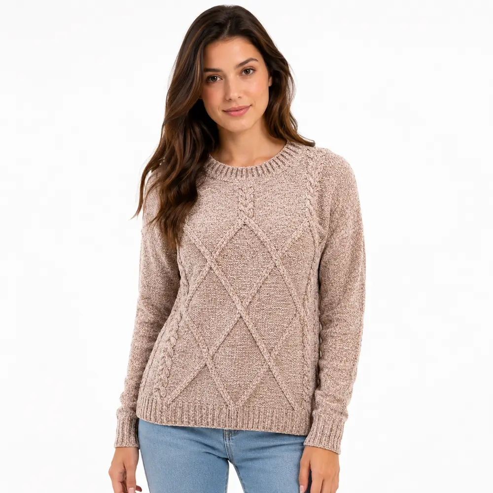 Suéter Feminino Manga Longa Mousse .CJD13