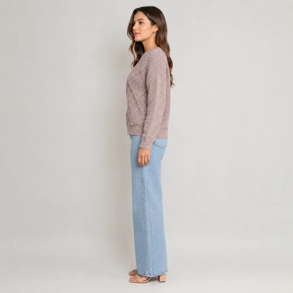 Suéter Feminino Manga Longa Mousse .CJD13
