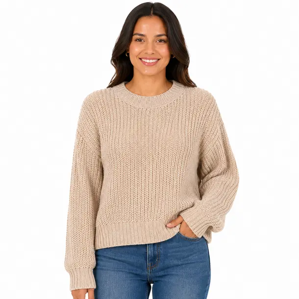 Suéter Feminino Manga Longa Mousse .CJD17 Rosa
