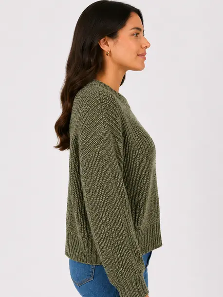 Suéter Feminino Manga Longa Mousse .CJD17 Verde