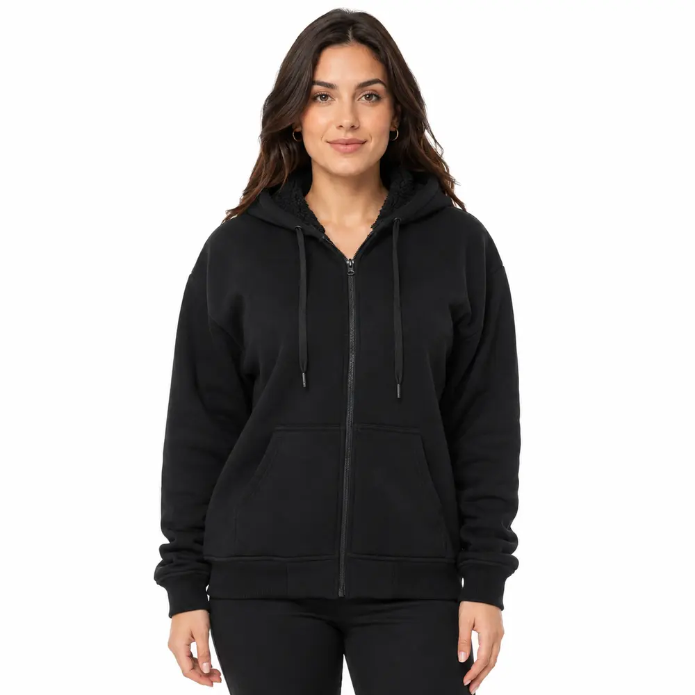 Jaqueta Feminina Moletom com Capuz .1002251B