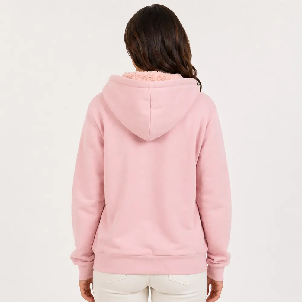 Jaqueta Feminina Moletom com Capuz .1002251B