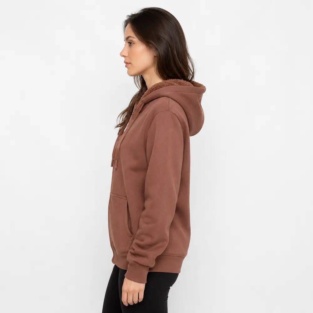 Jaqueta Feminina Moletom com Capuz .1002251B
