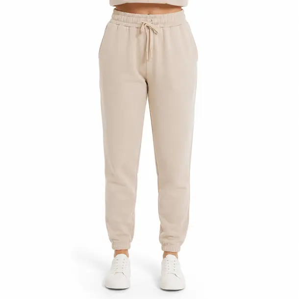 Calca Feminina Moletom Jogger .1002251C Bege