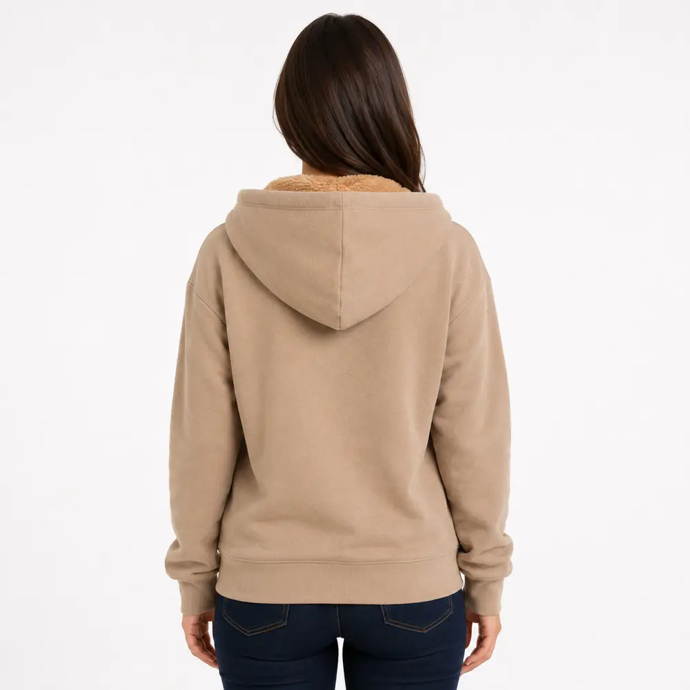 Jaqueta Feminina Moletom com Capuz .1002252B