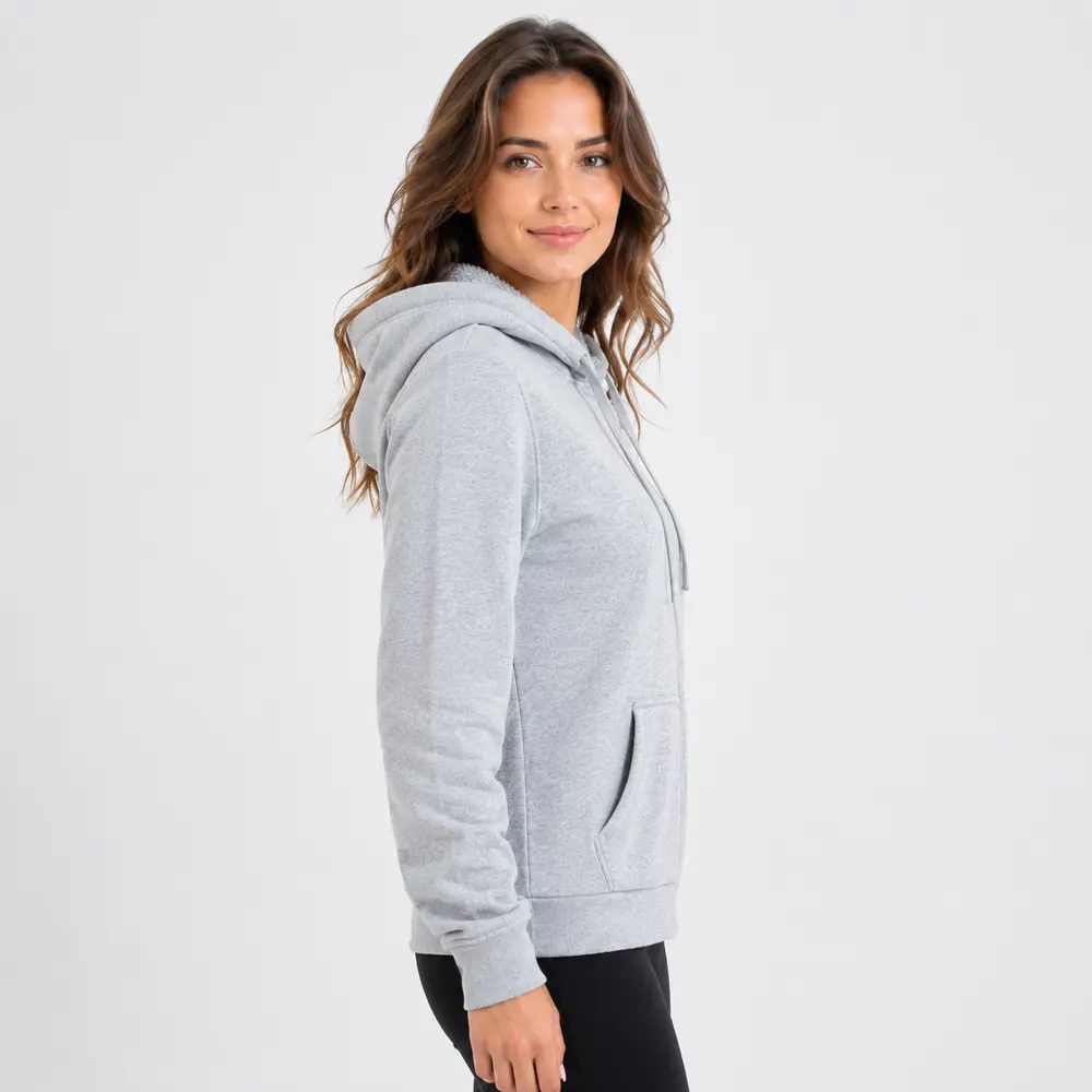 Jaqueta Feminina Moletom com Capuz .1002252B