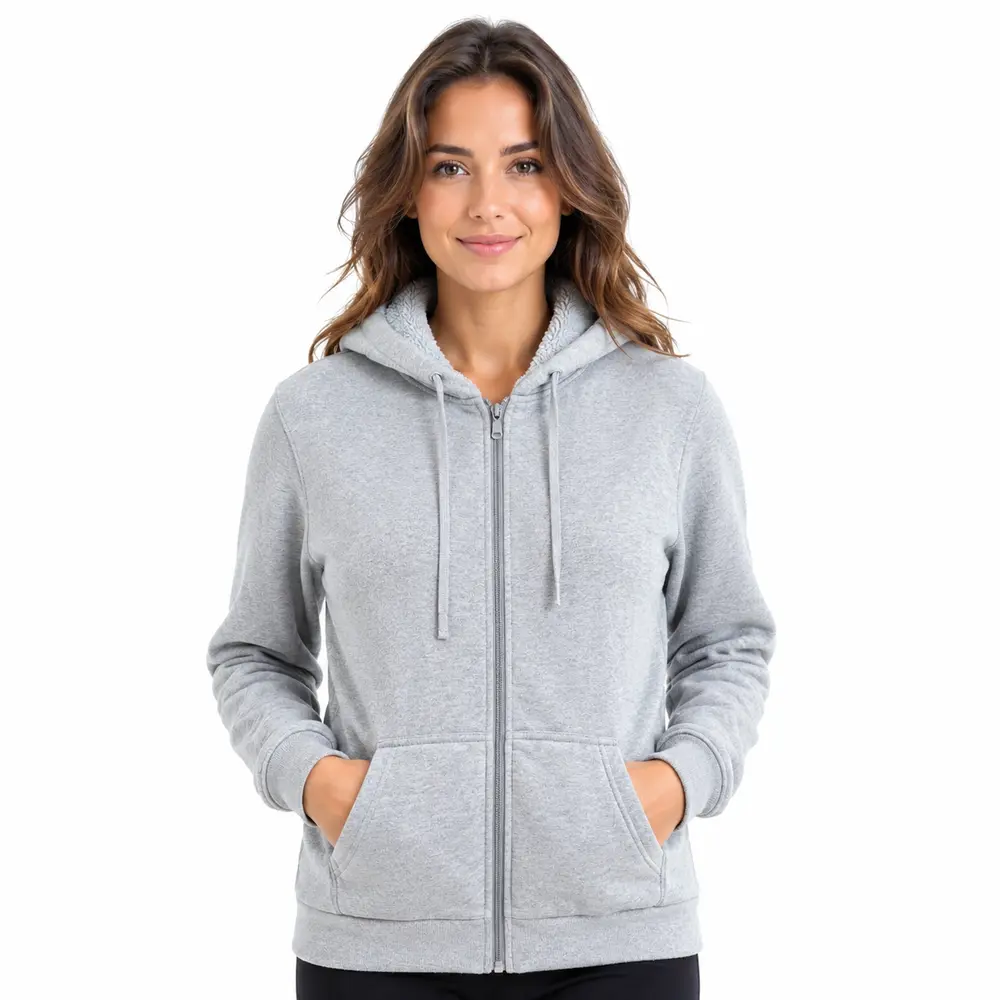 Jaqueta Feminina Moletom com Capuz .1002252B