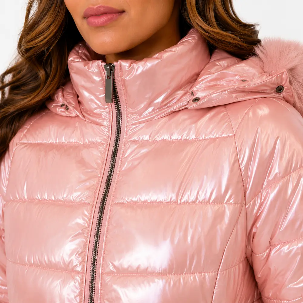 Jaqueta Feminina Nylon Alongada com Capuz .26090012