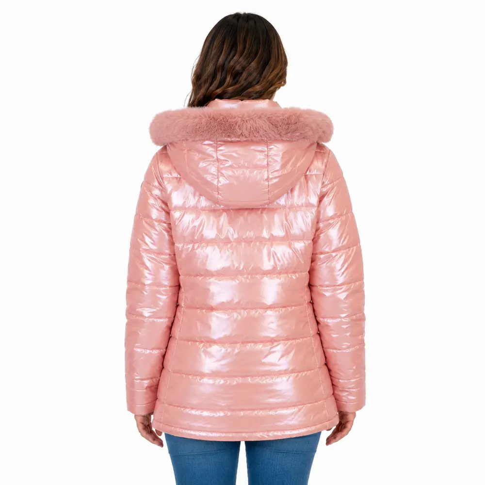 Jaqueta Feminina Nylon Alongada com Capuz .26090012