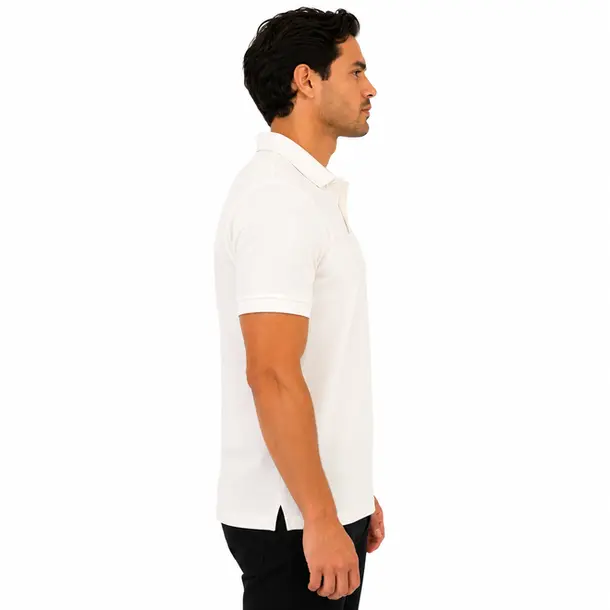 Polo Masculina Manga Curta em Malha .29081704 Off White
