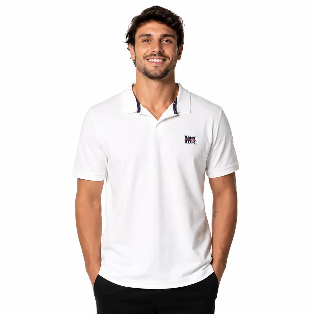 Polo Masculina Manga Curta em Malha .29081704