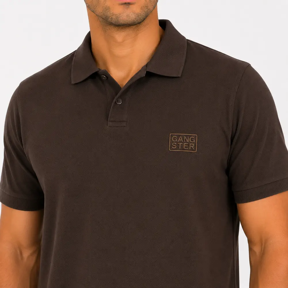 Polo Masculina Manga Curta Malha Diferenciada .29081732