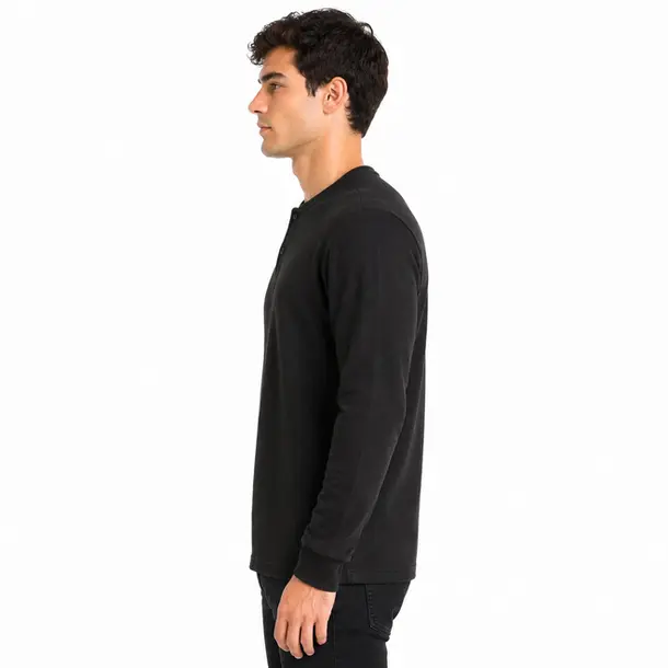 Polo Masculina Manga Longa Gola Portuguesa Preta .29510110 Preto