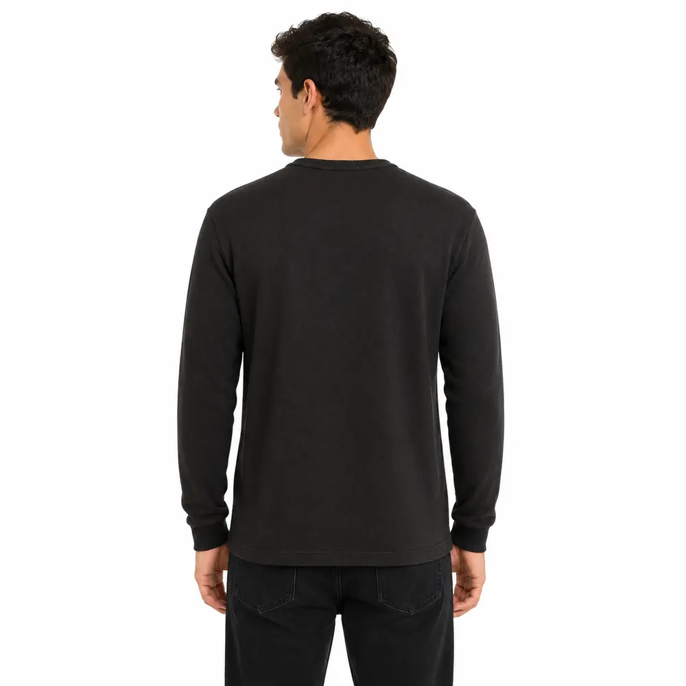 Polo Masculina Manga Longa Gola Portuguesa Preta .29510110