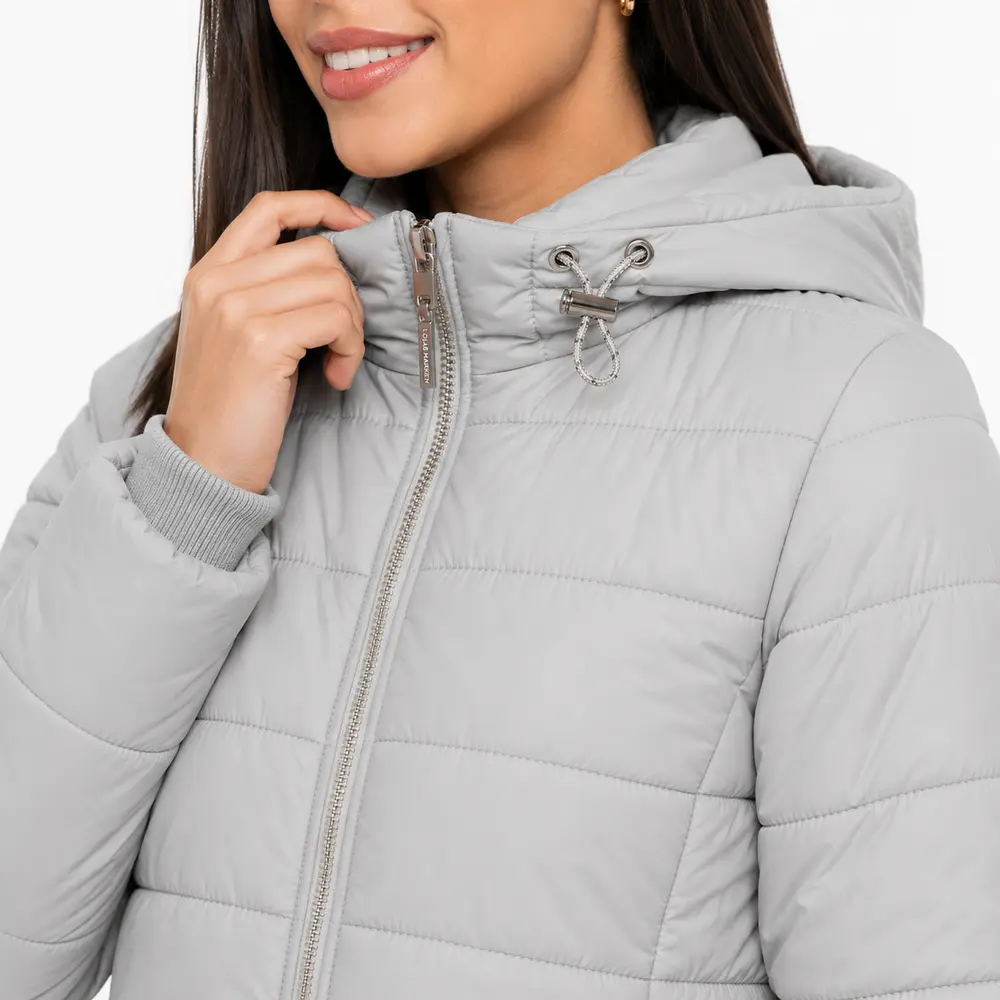 Jaqueta Feminina Nylon Alongada com Capuz .26010178
