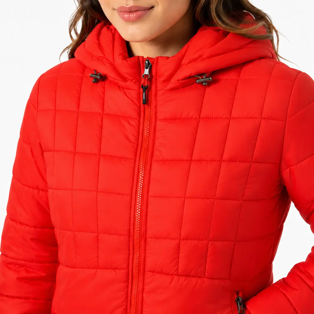 Jaqueta Feminina Nylon Alongada com Capuz .26010178