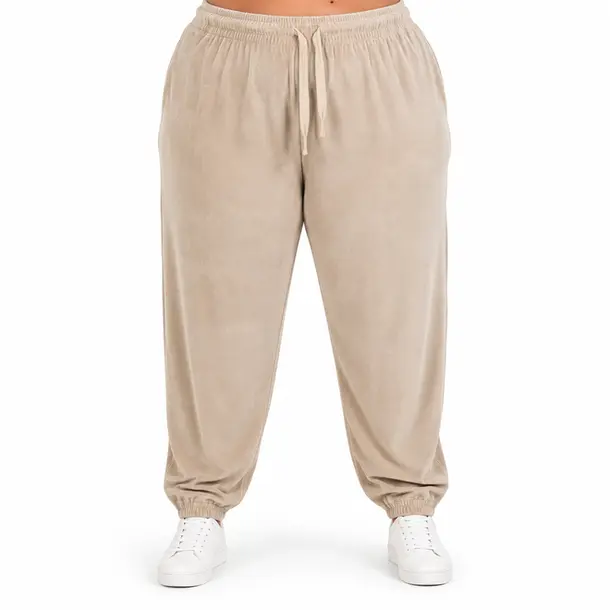 Calca Feminina Plus Plush Jogger .1002319C Caqui