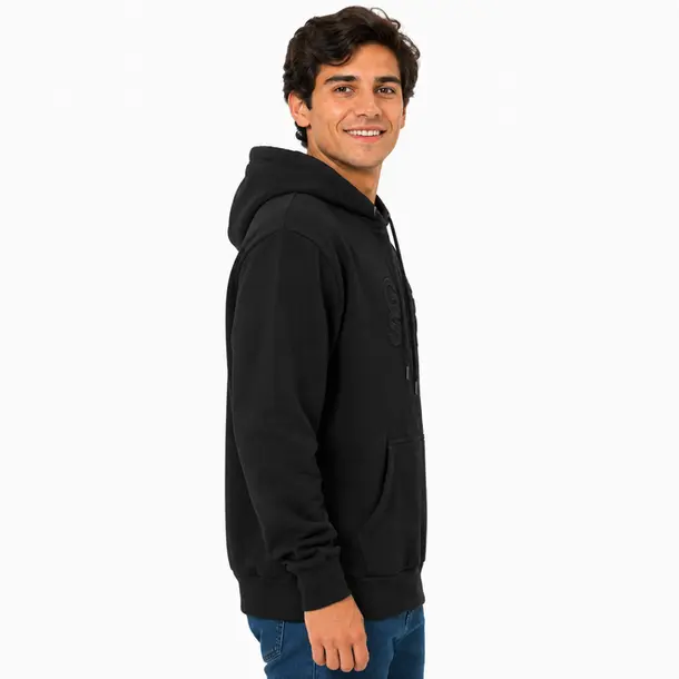 Blusao Masculino Moletom com Capuz .14110683 Preto