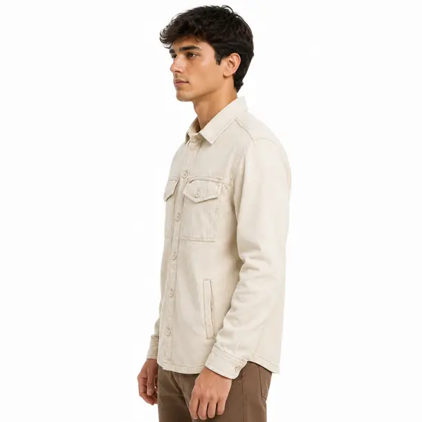 Jaqueta Masculina Sarja Com Botões .16020084 Off White