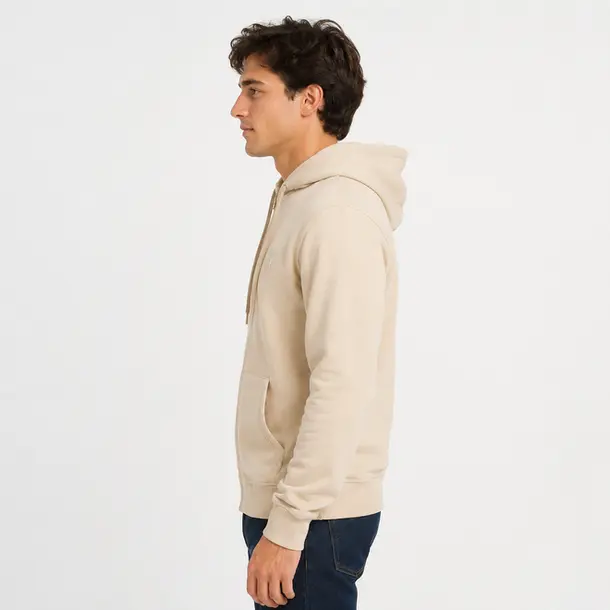 Jaqueta Masculina Moletom com Capuz .16080232 Bege