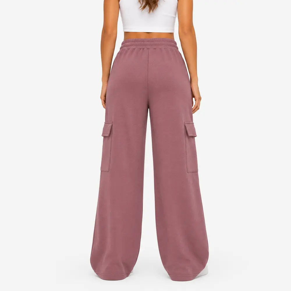 Calça Fem Moletom Wide Carg .FJ3105B