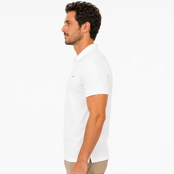 Polo Masculina Manga Curta Suedine .4801 Off