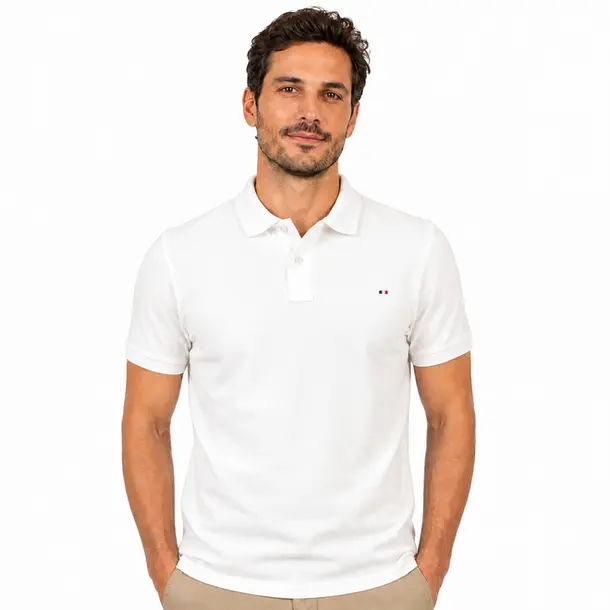 Polo Masculina Manga Curta Suedine .4801 Off