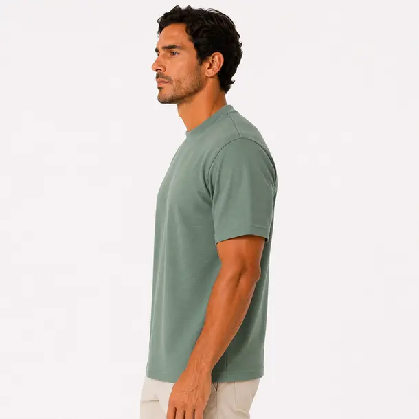 Camiseta Masculina Canelada Oversized .9602