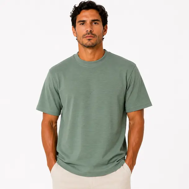 Camiseta Masculina Canelada Oversized .9602