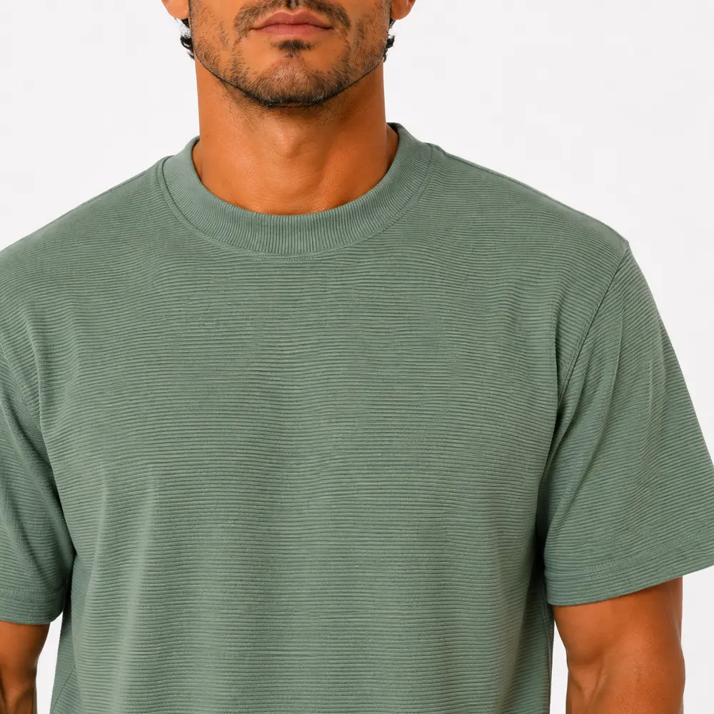 Camiseta Masculina Canelada Oversized .9602