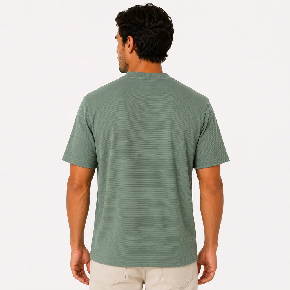 Camiseta Masculina Canelada Oversized .9602