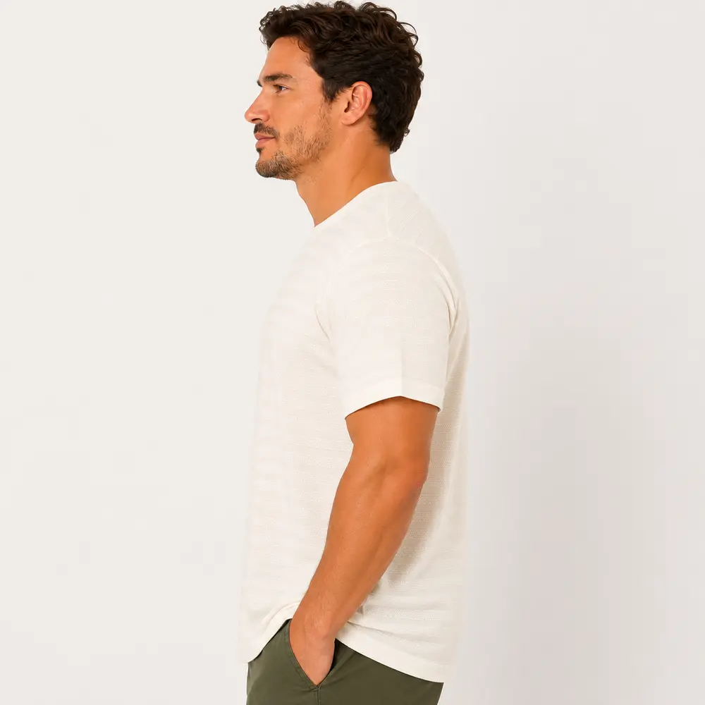 Camiseta Masculina Plus Texturizada Paris .6726