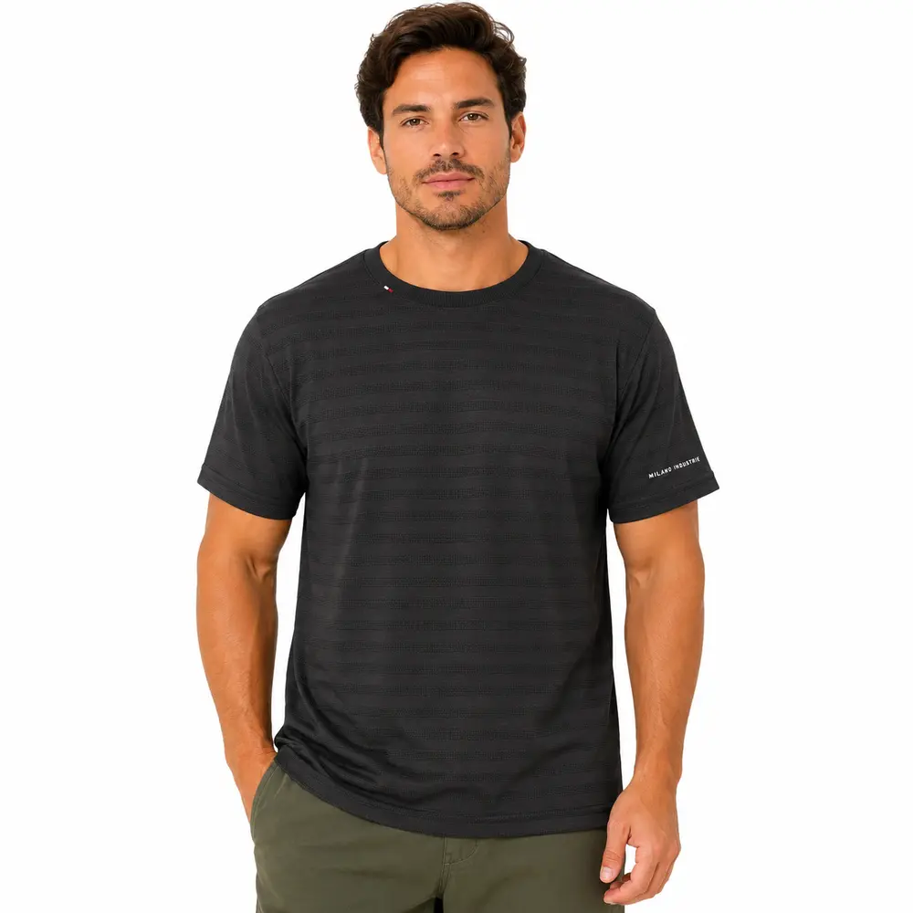Camiseta Masculina Plus Texturizada Paris .6726