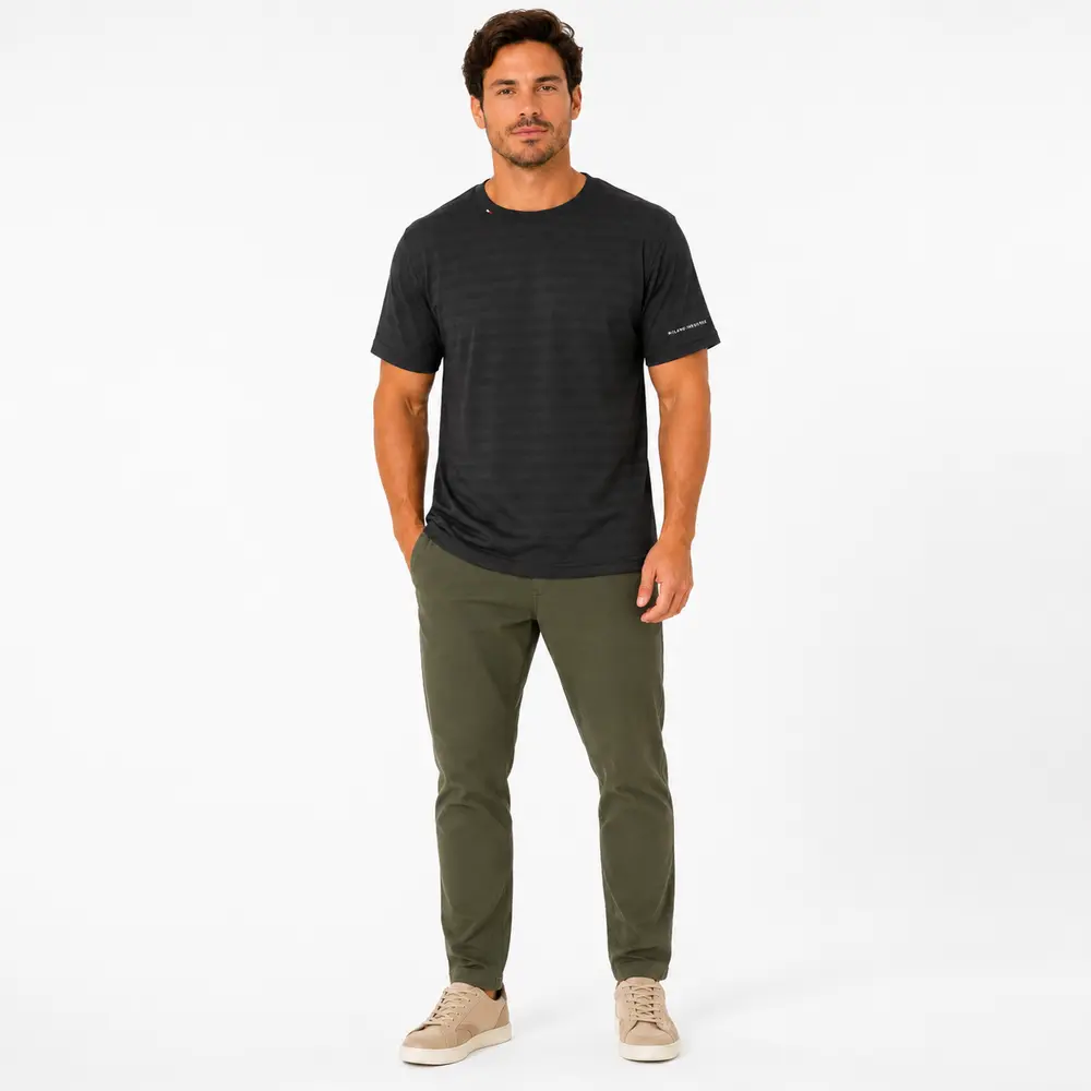Camiseta Masculina Plus Texturizada Paris .6726