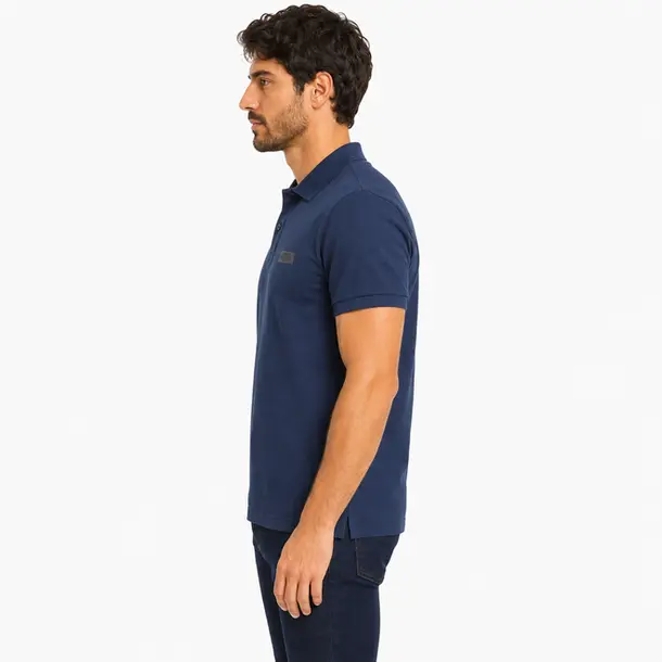 Polo Masculina Manga Curta Piquet .4055 Marinho