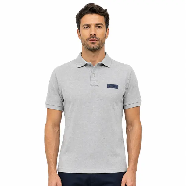 Polo Masculina Manga Curta Piquet .4055 Mescla