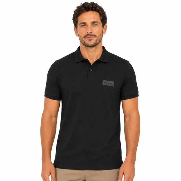 Polo Masculina Manga Curta Piquet .4055 Preto