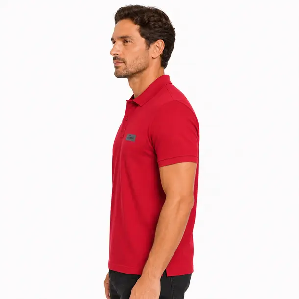 Polo Masculina Manga Curta Piquet .4055 Bordo