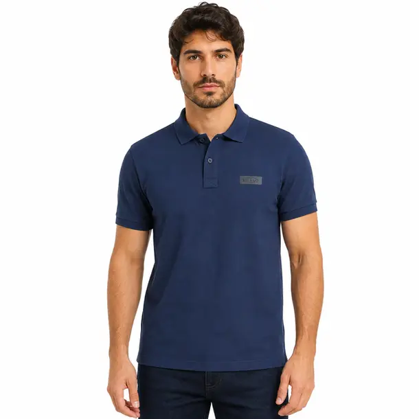 Polo Masculina Manga Curta Piquet .4055 Marinho