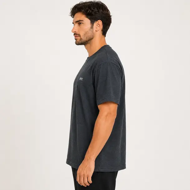 Camiseta Masculina Plus Size Bordado NYC .24004