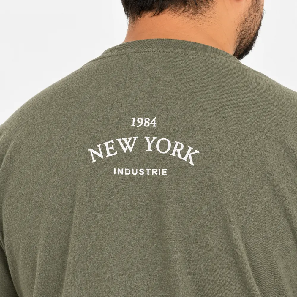 Camiseta Masculina Plus Size Bordado NYC .24004